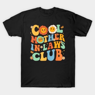 Cool Mother In Laws Club Groovy Mother'S Day Floral T-Shirt